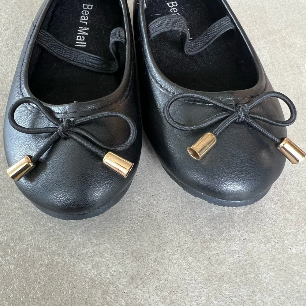 BEAR MALL Mary Jane Ballet‎ Flats, Black, Toddler Girl 24 / 8.5